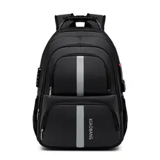 Mochila Cabo De Aço Reforçada Notebook Reflexiva Anti Furto Saida Cabo Aux Usb Fone Ouvido