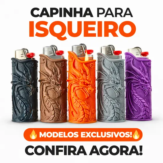 Capinha para Isqueiro BIC Dragão Capa Protetora Personalizada Geek Medieval Fantasy – Acessório Estiloso Exclusivo