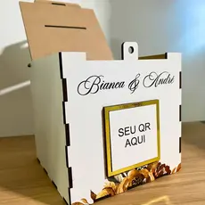 Caixa Urna Pix para o Corte da Gravata Casamento
