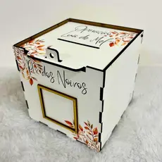 Caixa PIX Casamento – Operação Lua de Mel Corte da Gravata Qr code com Estampa Flores Terracota