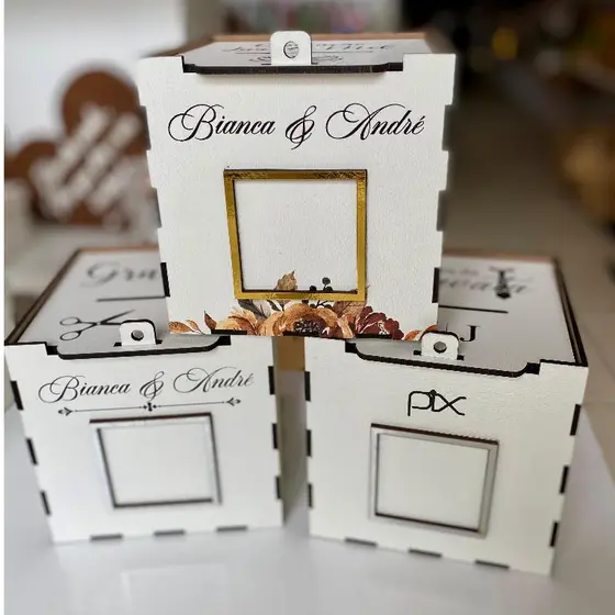 CAIXA PIX PARA CASAMENTO OPERAÇÃO LUA DE MEL E GRAVATA COM QRCODE