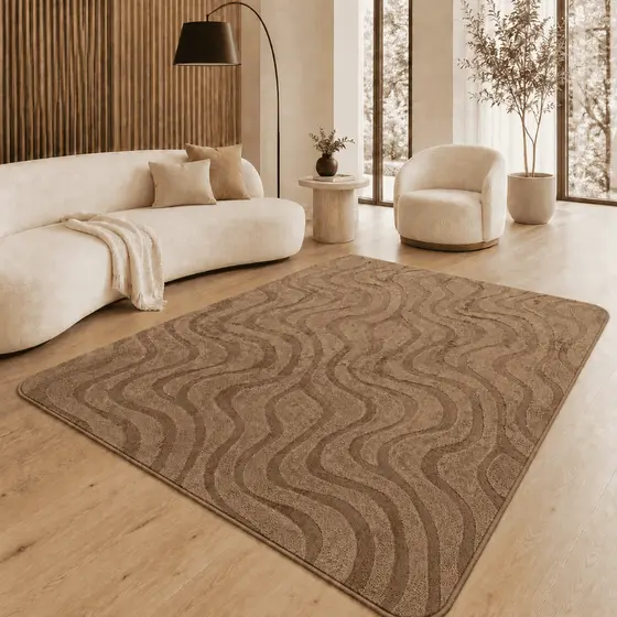 Tapete Decorativo Jacquard 2,00 x 1,40 m com Base Antiderrapante para Sala, Quarto e Escritório