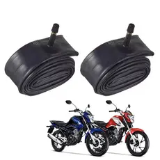 Kit C/ 2 Câmara Ar Pneu 18 Moto Cg Titan Fan 125 150 160