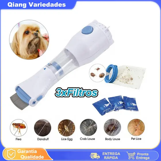 Elétrico Pente Removedor Piolho Cachorros Gatos E Criança El Alta