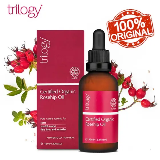 [100 % Original] Óleo De Rosa Mosqueta Orgânico Certificado Trilogy 45 ml