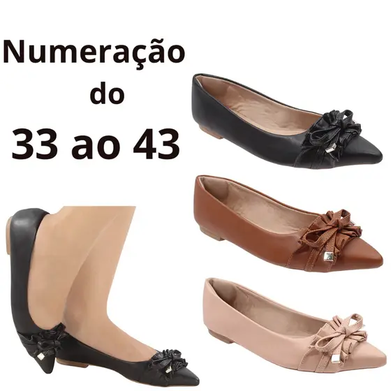 SAPATILHA FEMININA COM DETALHE SANFONADO