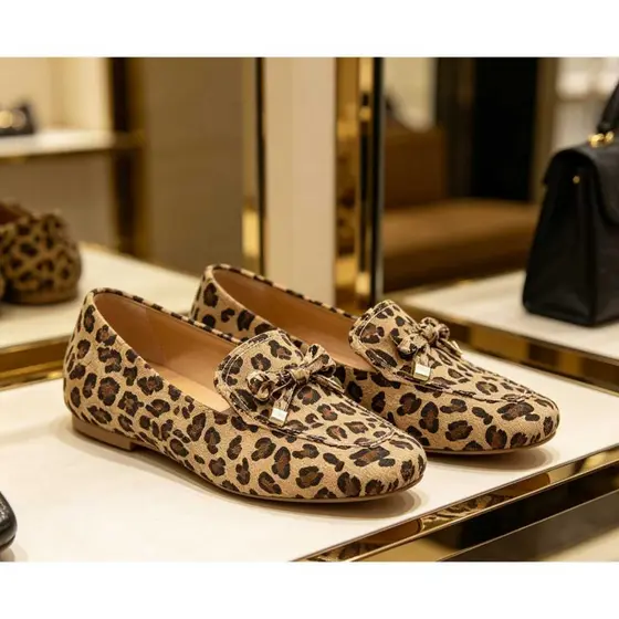 SAPATILHA FEMININA MOCASSIM FEMININO ONÇA COM LACINHO