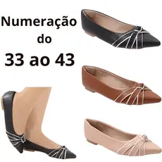 SAPATILHA FEMININA COM DETALHE DE NÓ
