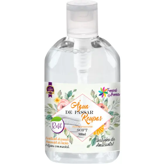 Refil Água de Passar Perfumada Soft 500ml Tropical Aromas