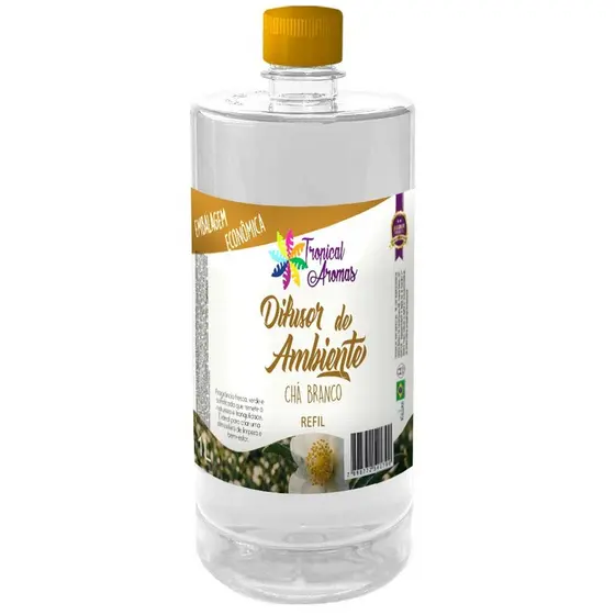 Refil Difusor de Ambiente Aromático Chá Branco 1L Tropical Aromas