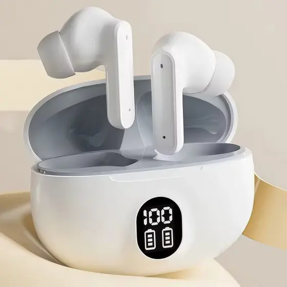 Fone Bluetooth Sem Fio Intra Auricular com Display Digital para Android iOS