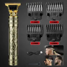 Máquina de Corte Sem Fio Profissional USB Barba Cabelo Degradê Zero Gap