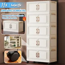 【Acompanha Uma camada extra de armários】Caixa Organizadora DIY Armario Armazenamento Dobrável Empilhavel