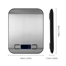 Balança Digital de Cozinha Inox alta precisão com Visor digital de ate 10Kg Entrega rápida