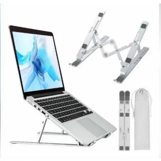 Suporte para Notebook e Tablet - Base em Alumínio Dobrável e Portátil