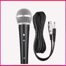 Microfone Profissional Com Cabo M-58 Sm58 5 Metros Fios Chave Liga Desliga Saída P10