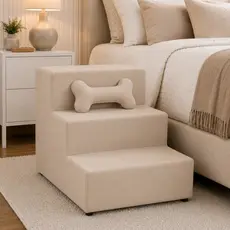 ENVIO IMEDIATO - 🐈 Escada🐕 , escadinha Pet para se caozinho estofada 3 Degraus + BRINDE  - CONFORTO E SEGURANÇA PARA SEU