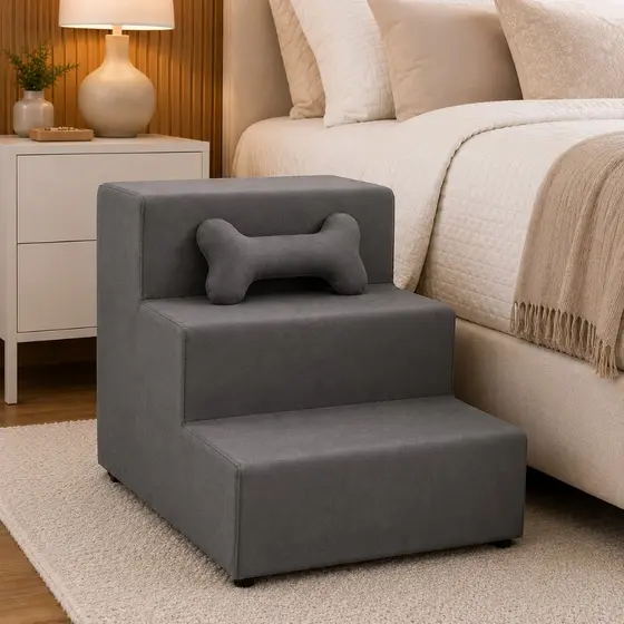ENVIO IMEDIATO - Escada luxo Para Cachorro Gato Pet 3 Degraus