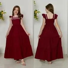 Vestido Infanto Juvenil Longo Para Meninas do 10 ao 16  Elegante e casual Sianinha