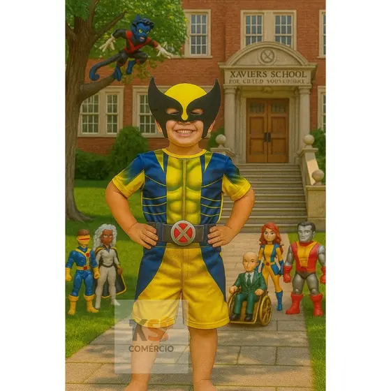 Fantasia Infantil Wolverine Menino 2 a 8 Anos - Carnaval, Halloween, Cosplay – Pronta Entrega