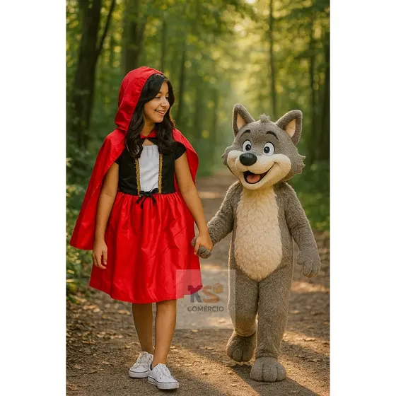 Fantasia Infantil Chapeuzinho Vermelho com Capa | Vestido Temático | P ao EXG | Pronta Entrega