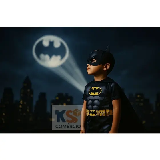 Fantasia Infantil Batman com Capa e Máscara | Pronta Entrega | Envio Rápido | KS Comércio