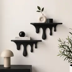 Kit 2 Prateleiras Aesthetic Escorrendo Decorativa Quarto Sala 17cm