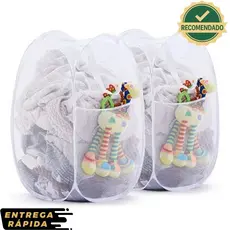 Cesto Roupa Suja Leve Nylon Pop-Up Dobrável Ventilado Grande Capacidade Portátil Envio Imediato