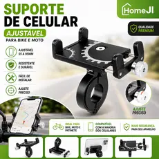 Suporte Para Celular Em Alumínio Motocicleta Bike Ajustável Fixação Segura Guidão Resistente