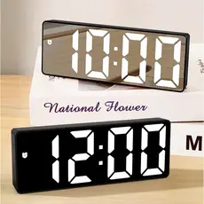 Relógio Despertador LED Digital Relógio De Mesa Alarme Temperatura Pilha AAA