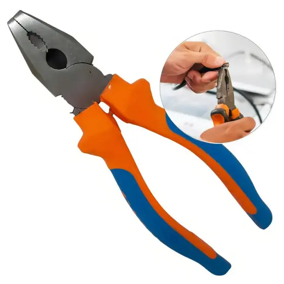 Alicate Universal Multiuso 8 Polegadas Cabo Isolado Multiuso Ferramenta Profissional Emborrachado Reparos