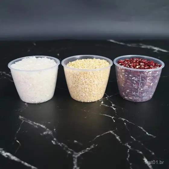Copo Medidor de Arroz Plástico com Escala Digital de Cozinha 100/160ml