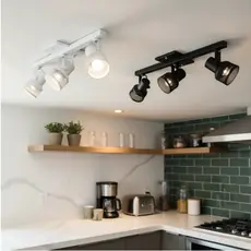 Luminária Spot Trilho Tela Alumínio 3 Lâmpadas Bocal Porcelana E27 100W 110/220 Volts