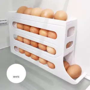 Porta Ovos Deslizante Organizador Para Geladeira De 4 Camadas Automática Rolantes - Sortido