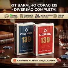 Kit 2 Baralhos Copag 139 Não O.G Cartão Couchê Jogo De Cartas Truco Poker Buraco Canastra Promoção