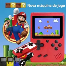 MINI Video Game Box Infantil Portátil 400 Jogos Em 1 Clássicos Anos 80 Com Controle e Cabo AV para TV