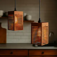 Kit 2 Luminária Pendente de Teto Estilo Moderno Área Gourmet - Rústico