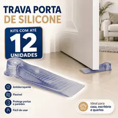 Trava Porta de Silicone Transparente Macio Calço Cunha Aparador Antiderrapante