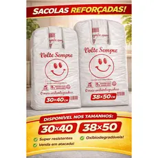 Sacola volte sempre reforçada para mercado e comercios