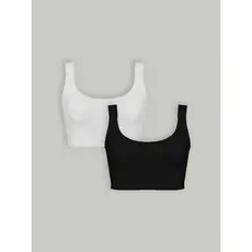 Kit Bicolor: Sutiã Invisível Ampla Cobertura com Bojo Removível Preto + Branco