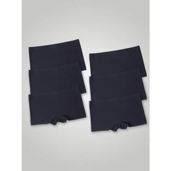 Kit com 6 Calcinhas Boxer Boyshort Sem Costura Segunda Pele