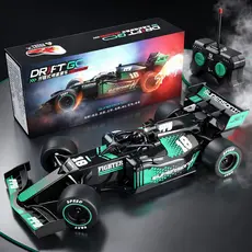 Carrinho de Controle Remoto F1 Recarregável de Drift Solta Fumaça Luz LED Carro em Alta Velocidade Brinquedo