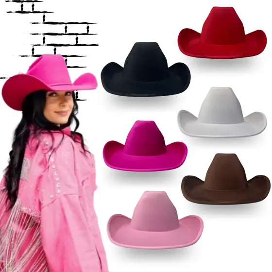 Chapéu Country Cowboy Masculino e Feminino Vaqueiro Fantasia Festas (Varios Modelos)