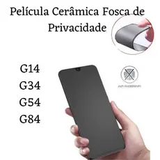 Kit de Película Motorola Cerâmica Fosca Privacidade X-MART Para Moto G34 G7 G84 G9 G10 G20 G30 Edge