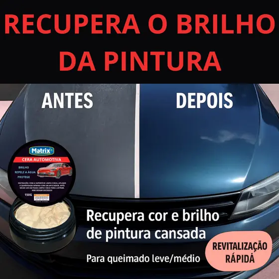 Cera Automotiva Espelho Cerâmico – Brilho intenso, Repele Água, Proteção Sol e Chuva