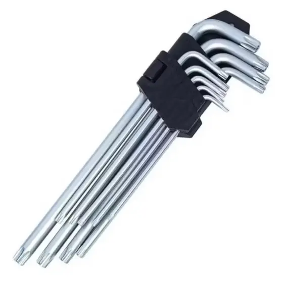 Jogo de Chave Torx Extra Longa - Resistência e Precisão em Aço Cromo Vanádio