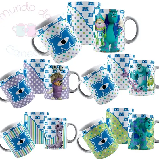 Caneca Personalizada Monstros SA de Porcelana - Todos os Personagens