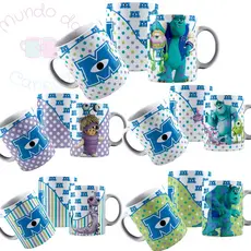 Caneca Personalizada Monstros SA de Porcelana - Todos os Personagens