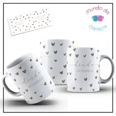 Caneca Personalizada Madrinha De Batismo Dinda com Nome da Criança