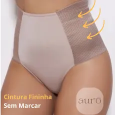 Calcinha Cinta Modeladora Cós Alto | Seca Barriga e Não Marca | Compressão Elático Galena